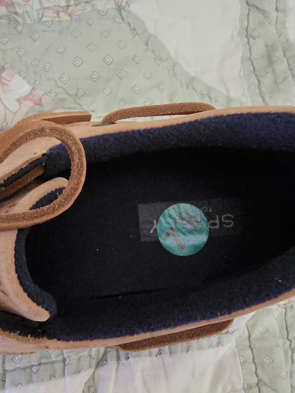 Sperry Navy and Tan Classic Duck Boat Shoes - Picture 4 of 6